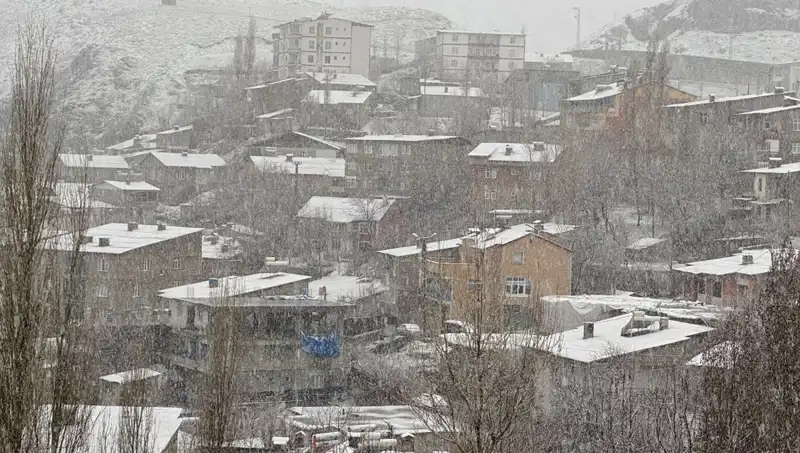 Hakkari'de Nisan Ayında Beklenmedik Kar Yağışı Etkili Oldu