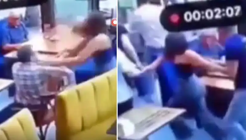 Garsona Tokat Atan Müşteri, Tekme Tokat Dayak Yedi