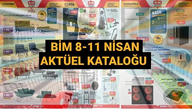 BİM 8-11 Nisan 2025 Aktüel Kataloğu: Yataklı Koltuk ve Mutfak Ürünleriyle Dikkat Çekiyor