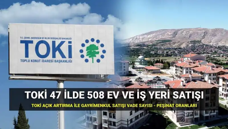 TOKİ’den İnanılmaz Fırsatlar: 508 Ev ve İş Yeri Satışı Başlıyor!